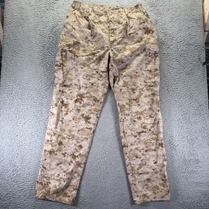 USMC Pant Womens L(33x35) Brown Cotton Camo Cargo Desert MARPAT Combat Uniform